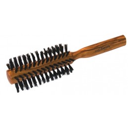 Spazzola rotonda per capelli in legno di ulivo