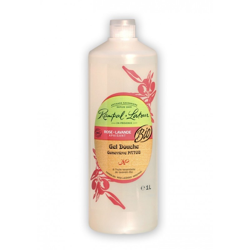 Gel-doccia bio Rosa e lavanda 1 Litro