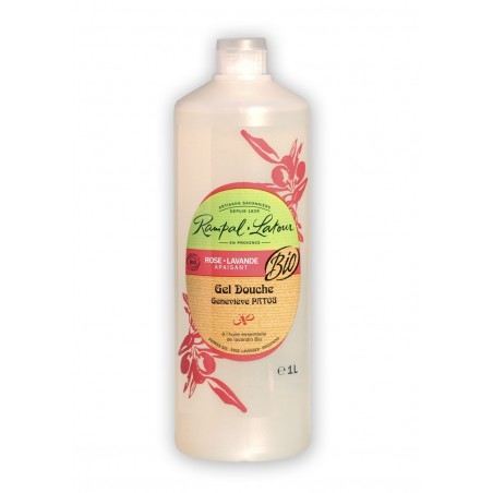 Gel-doccia bio Rosa e lavanda 1 Litro